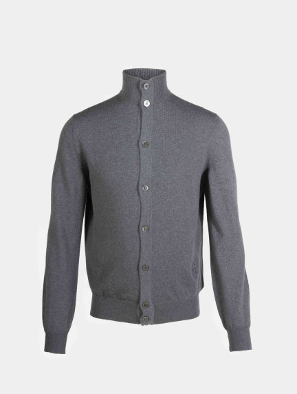 Patrick Hellmann CollectionGrey Men Jacket Sweater 100% Woolimage1138